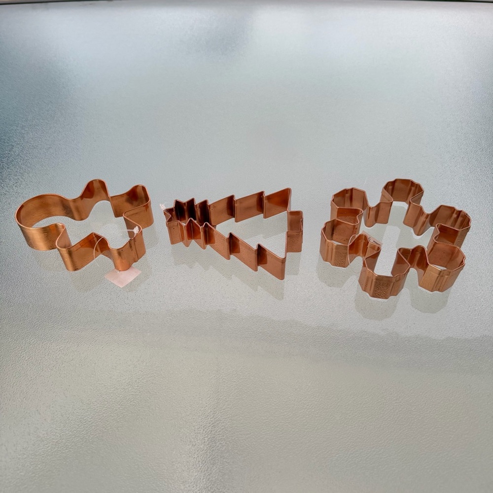 World Market Copper Winter Holiday Cookie Cutters ~ Set of 3 - Picture 2 of 6